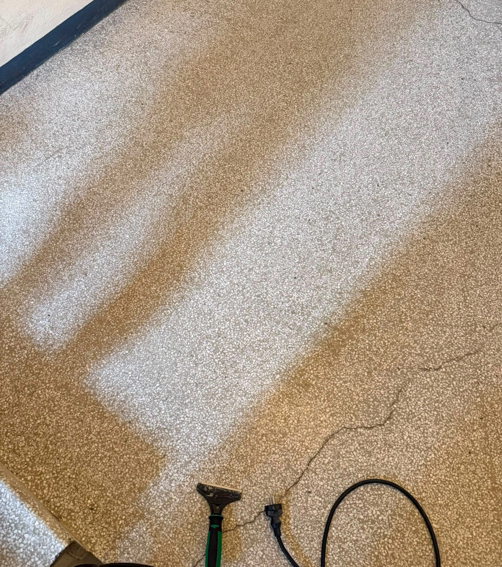 Porraskäytävä siivouksen ja käsittelyn jälkeen.