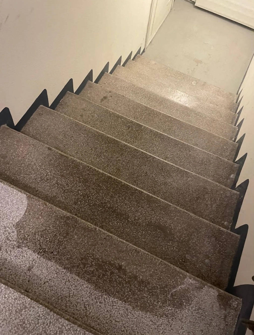 Portaat ennen siivousta ja käsittelyä